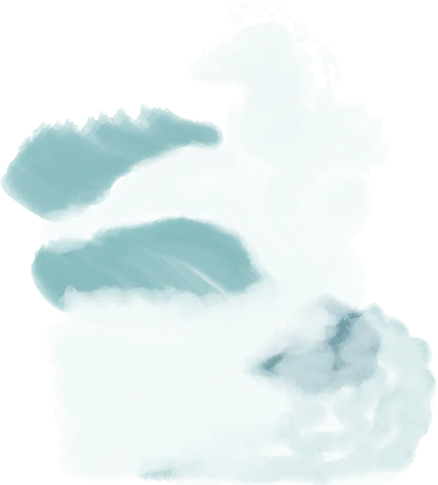 Ilustração de névoa em branco e azul